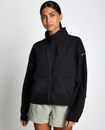 Paracutie Cropped Cargo Windbreaker - Black