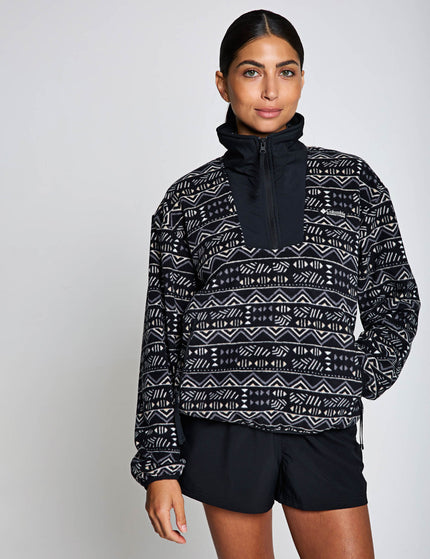 Columbia Sequoia Grove Printed Half Zip Fleece - Black/Horizonsimages5- The Sports Edit