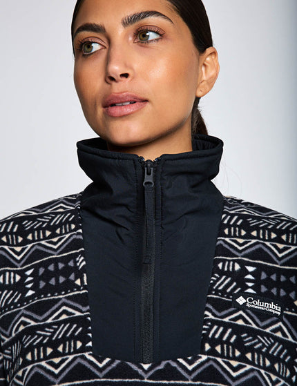 Columbia Sequoia Grove Printed Half Zip Fleece - Black/Horizonsimages3- The Sports Edit