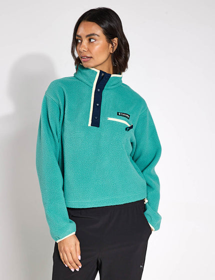 Columbia Helvetia II Cropped Sherpa Half Snap Fleece - Tealimages1- The Sports Edit