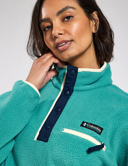 Columbia Helvetia II Cropped Sherpa Half Snap Fleece - Tealimages3- The Sports Edit