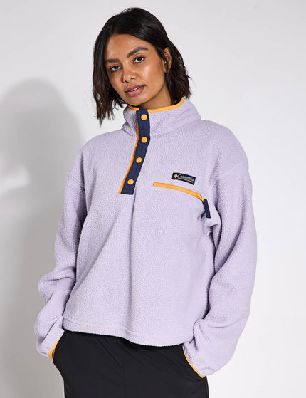 Columbia Helvetia II Cropped Sherpa Half Snap Fleece - Lavender Pearlimages1- The Sports Edit