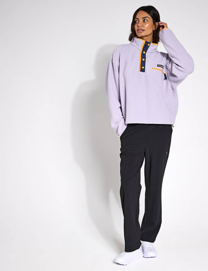 Columbia Helvetia II Cropped Sherpa Half Snap Fleece - Lavender Pearlimages4- The Sports Edit