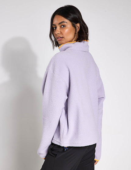 Columbia Helvetia II Cropped Sherpa Half Snap Fleece - Lavender Pearlimages2- The Sports Edit