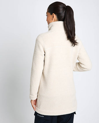 Panorama Long Sherpa Fleece Jacket - Dark Stone