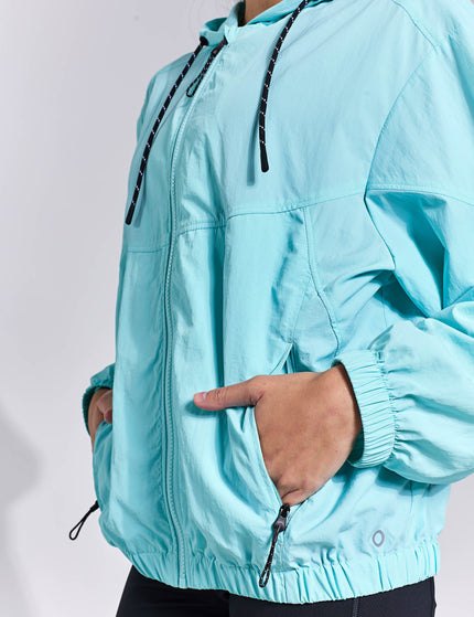 Goodmove Lightweight Packable Hooded Sports Jacket - Dusted Aquaimages3- The Sports Edit