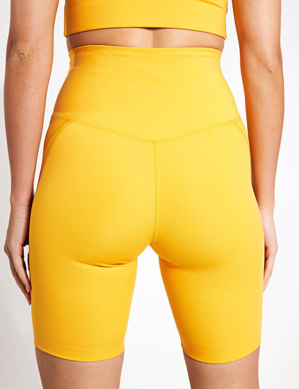 Girlfriend Collective High Waisted Bike Short - Golden Glowimages2- The Sports Edit