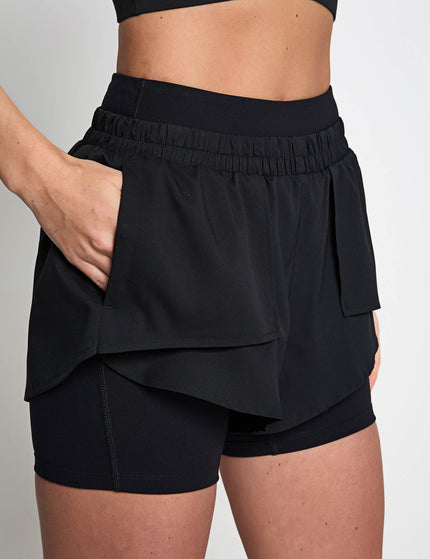 Girlfriend Collective Fallon Trail Shorts - Blackimages3- The Sports Edit
