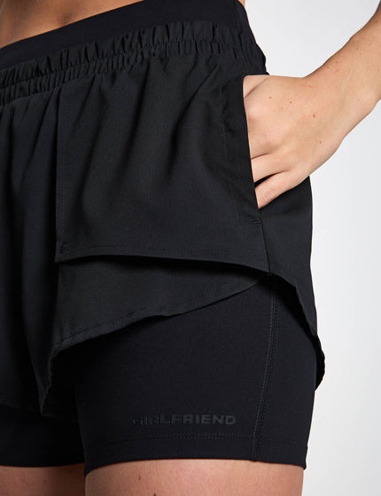 Girlfriend Collective Fallon Trail Shorts - Blackimages4- The Sports Edit