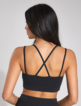 Noah Strappy Bra - Black