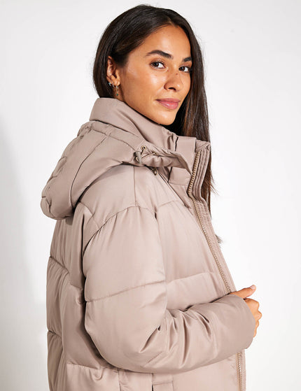 Girlfriend Collective Long Puffer Jacket - Limestoneimages3- The Sports Edit