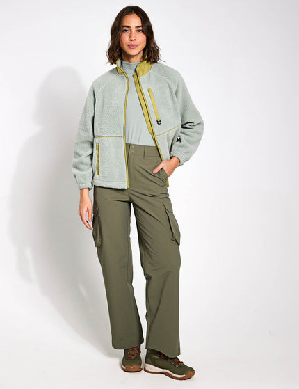 Goodmove Borg Zip Up Funnel Neck Fleece Jacket - Light Verdigrisimages4- The Sports Edit