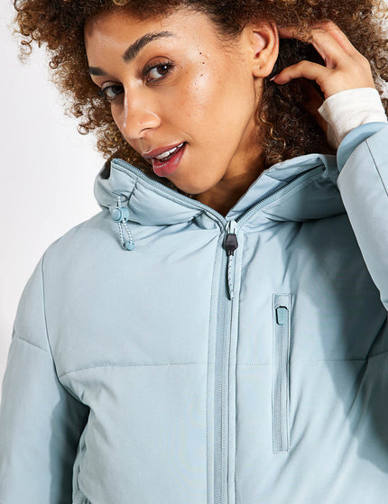 Goodmove Stormwear Hooded Cropped Puffer - Light Mintimages3- The Sports Edit