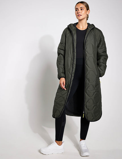 Goodmove Stormwear Fleece Lined Longline Parka - Dark Oliveimages6- The Sports Edit