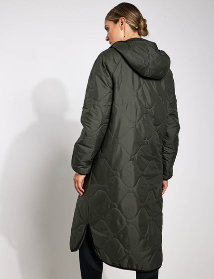 Goodmove Stormwear Fleece Lined Longline Parka - Dark Oliveimages3- The Sports Edit