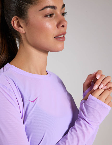 HOKA Airolite Run Long Sleeve - Aster Flowerimages3- The Sports Edit