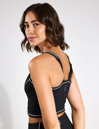 Amara Sports Bra - Black/White