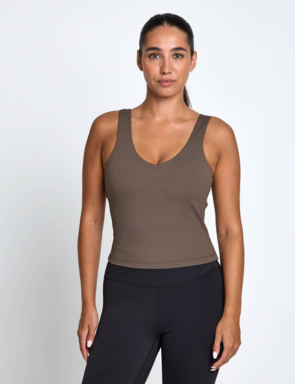 Lilybod Cindee Cloud-Core Sports Bra Tank - Brownimages1- The Sports Edit