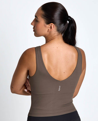 Cindee Cloud-Core Sports Bra Tank - Brown
