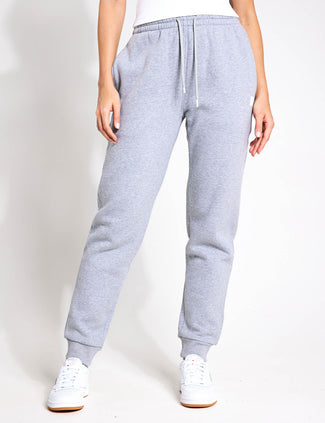 Millie Slim Fleece Track Pant - Grey Marl