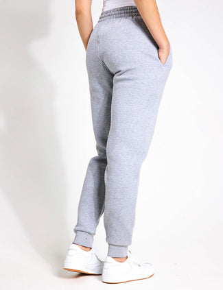 Millie Slim Fleece Track Pant - Grey Marl