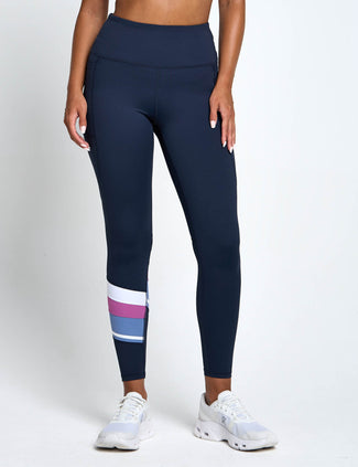 No Limits Legging - Navy/Purple Haze