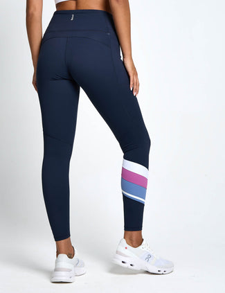 No Limits Legging - Navy/Purple Haze