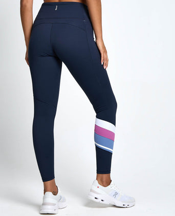 No Limits Legging - Navy/Purple Haze
