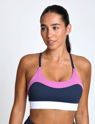 No Limits Sports Bra - Navy/Purple Haze