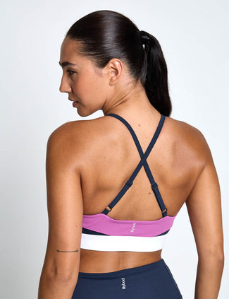 No Limits Sports Bra - Navy/Purple Haze
