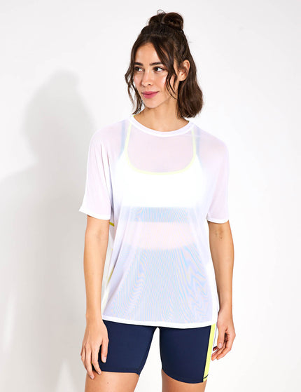 Lilybod Heidi Sports Tee - White/Limeimages1- The Sports Edit