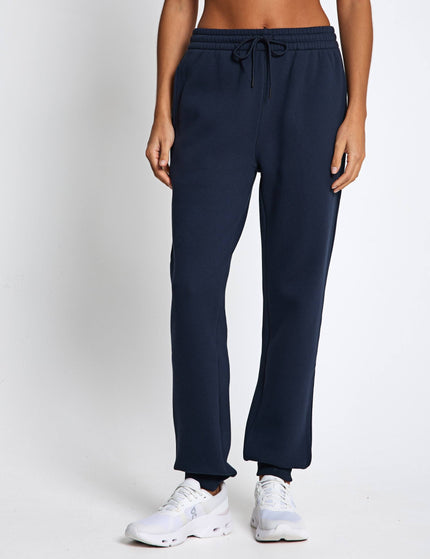 Millie Slim Fleece Track Pant - Navy Blue