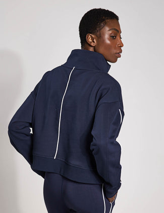 Rihanna Sweat - Navy Blue/White Piping