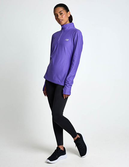 New Balance Sport Essentials Space Dye 1/4 Zip - Electric Purpleimages5- The Sports Edit