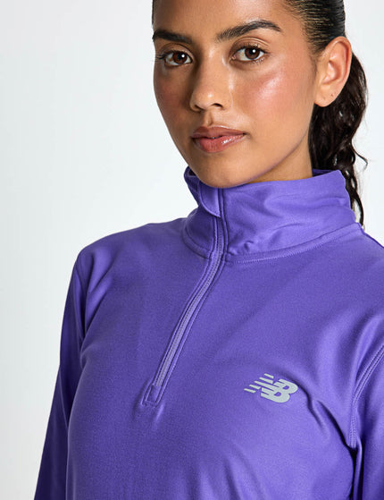 New Balance Sport Essentials Space Dye 1/4 Zip - Electric Purpleimages4- The Sports Edit