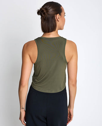 One Classic Dri-FIT Cropped Tank - Medium Olive/White