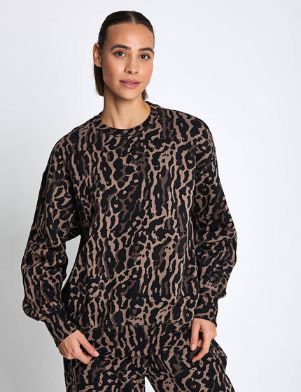 Nike Sportswear Phoenix Fleece Oversized Printed Sweatshirt - Black/Ironstone/Blackimages1- The Sports Edit