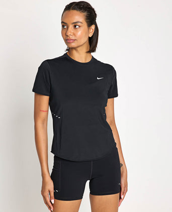 Swift Dri-FIT Short-Sleeve Running Top - Black/Reflective Silver