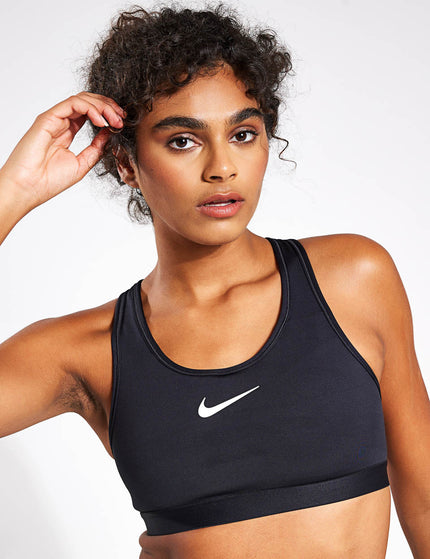 Nike Swoosh High Support Bra - Black/Iron Grey/Whiteimages1- The Sports Edit