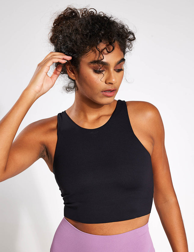 Nike Women's Yoga Luxe Crop Tank Top, Tight Fit, Sleeveless, Dri-FIT, Sports
