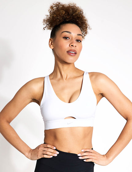 Nike Indy Plunge Cutout Sports Bra - White/Photon Dustimages1- The Sports Edit