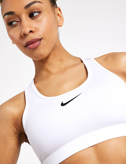 Nike Swoosh Medium Support Bra - White/Stone Mauve/Blackimages4- The Sports Edit