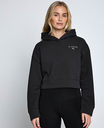 Puma x Hyrox World Cropped Hoodie - Flat Dark Grey - NEEDS SPEC CHECK