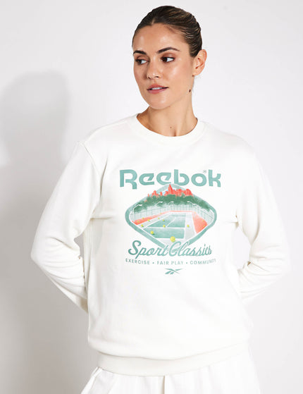 Reebok Court Sport French Terry Crew - Chalkimages1- The Sports Edit