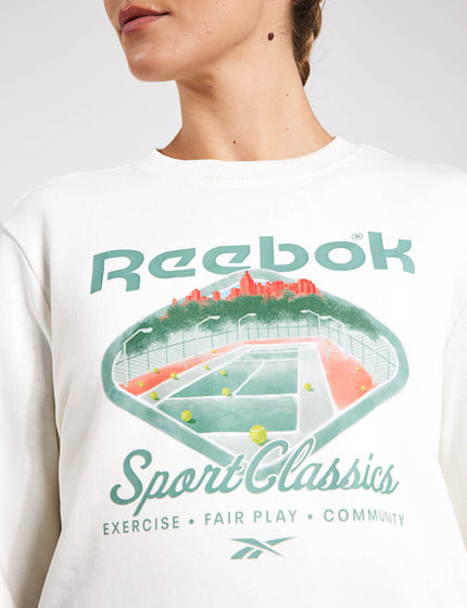 Reebok Court Sport French Terry Crew - Chalkimages4- The Sports Edit