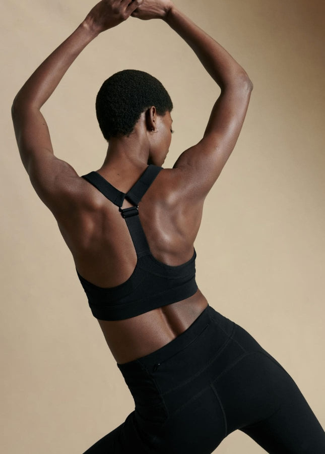 Buy Gap Black Medium Support Strappy Sports Bra from Next Luxembourg