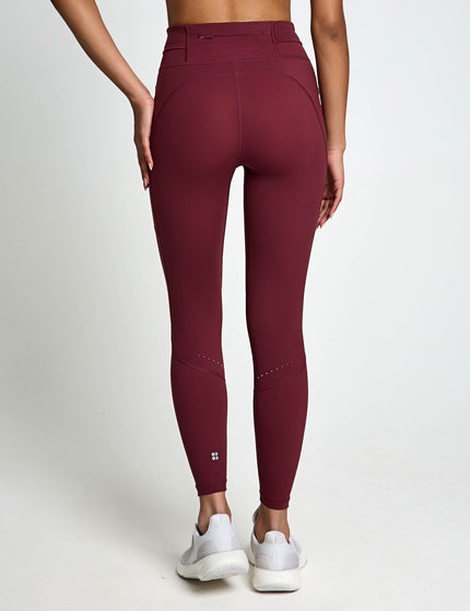 Sweaty Betty Runner's High Power 7/8 Leggings - Merlot Redimages2- The Sports Edit