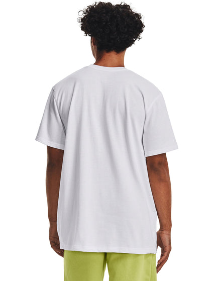 Under Armour Logo Embroidered Heavyweight Short Sleeve - White/Blackimages2- The Sports Edit
