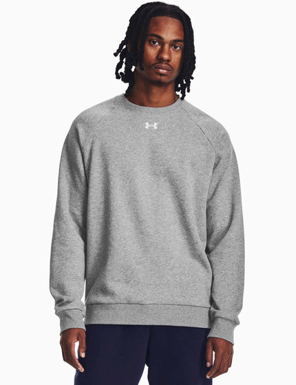 Under Armour Rival Fleece Crew - Castlerock/Light Heatherimages1- The Sports Edit