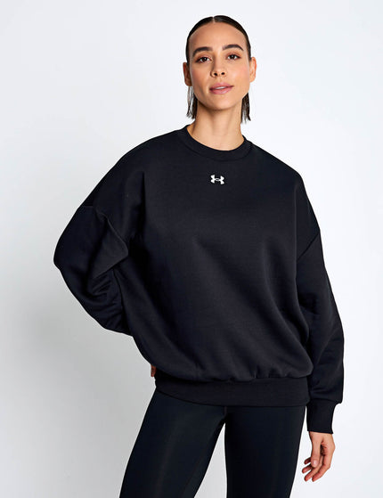 Under Armour Rival Fleece Oversized Crew - Black/Whiteimages1- The Sports Edit